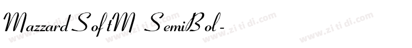 MazzardSoftM SemiBol字体转换